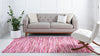 Indigo Weave Cotton Collection Area Rug - Santorini (Pink) Rectangle Pink  lifestyle 4