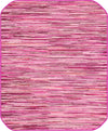 Indigo Weave Cotton Collection Area Rug - Santorini (Pink) Oval Pink  lifestyle 11