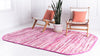 Indigo Weave Cotton Collection Area Rug - Santorini (Pink) Oval Pink  lifestyle 18