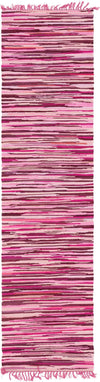 Indigo Weave Cotton Collection Area Rug - Santorini (Pink) Runner Pink  lifestyle 13