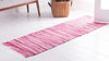 Indigo Weave Cotton Collection Area Rug - Santorini (Pink) Runner Pink  lifestyle 21