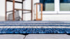 Seaside Stripes Collection Area Rug -  Veranda Rectangle Blue  lifestyle 30