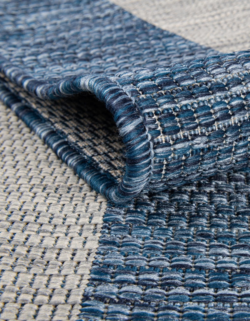Seaside Stripes Collection Area Rug -  Veranda Rectangle Blue  lifestyle 34