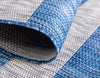 Seaside Stripes Collection Area Rug -  Veranda Rectangle Blue  lifestyle 38