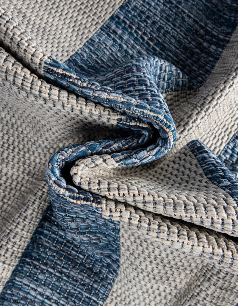 Seaside Stripes Collection Area Rug -  Veranda Rectangle Blue  lifestyle 42
