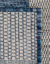 Seaside Stripes Collection Area Rug -  Veranda Rectangle Blue  lifestyle 46
