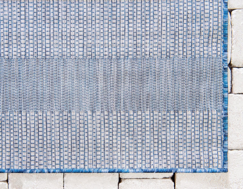 Seaside Stripes Collection Area Rug -  Veranda Rectangle Blue  lifestyle 50
