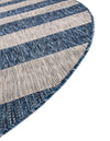 Patio Stripe Harmony Collection Area Rug -  Veranda Round Blue  lifestyle 13