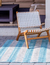 Patio Stripe Harmony Collection Area Rug -  Veranda Rectangle Light Aqua  lifestyle 19