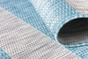Patio Stripe Harmony Collection Area Rug -  Veranda Rectangle Light Aqua  lifestyle 22