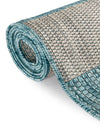 Seaside Stripes Collection Area Rug -  Veranda Rectangle Light Aqua  lifestyle 28