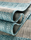 Seaside Stripes Collection Area Rug -  Veranda Rectangle Light Aqua  lifestyle 29