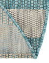 Patio Stripe Harmony Collection Area Rug -  Veranda Round Light Aqua  lifestyle 127