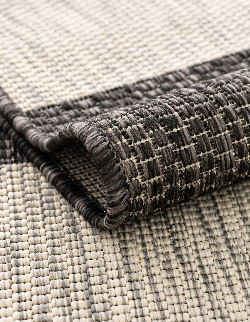 Seaside Stripes Collection Area Rug -  Veranda Rectangle Charcoal Gray  lifestyle 35