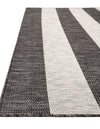 Seaside Stripes Collection Area Rug -  Veranda Rectangle Charcoal Gray  lifestyle 39