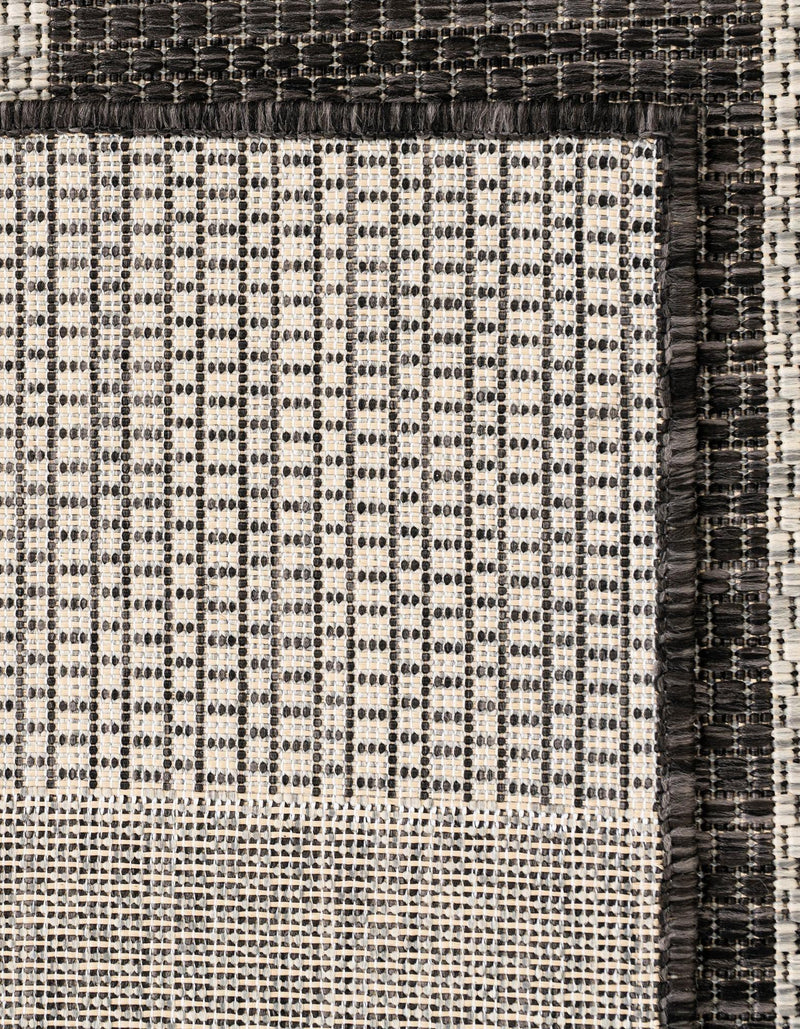 Seaside Stripes Collection Area Rug -  Veranda Rectangle Charcoal Gray  lifestyle 47