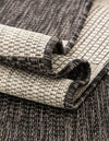 Seaside Stripes Collection Area Rug -  Veranda Rectangle Charcoal Gray  lifestyle 39