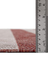 Seaside Stripes Collection Area Rug -  Veranda Rectangle Rust Red  lifestyle 32