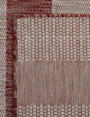Seaside Stripes Collection Area Rug -  Veranda Rectangle Rust Red  lifestyle 48