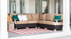 Patio Stripe Harmony Collection Area Rug -  Veranda Runner Rust Red  lifestyle 76
