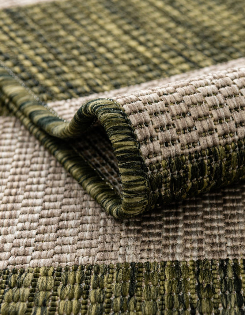 Seaside Stripes Collection Area Rug -  Veranda Rectangle Green  lifestyle 37