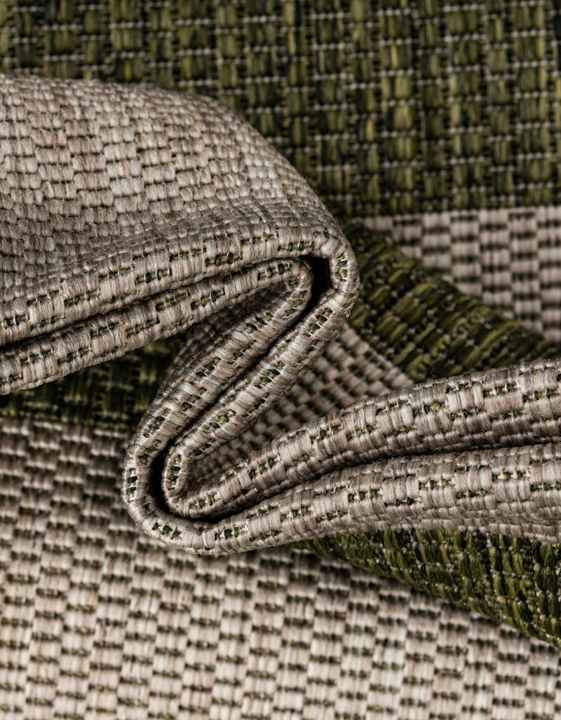 Seaside Stripes Collection Area Rug -  Veranda Rectangle Green  lifestyle 45