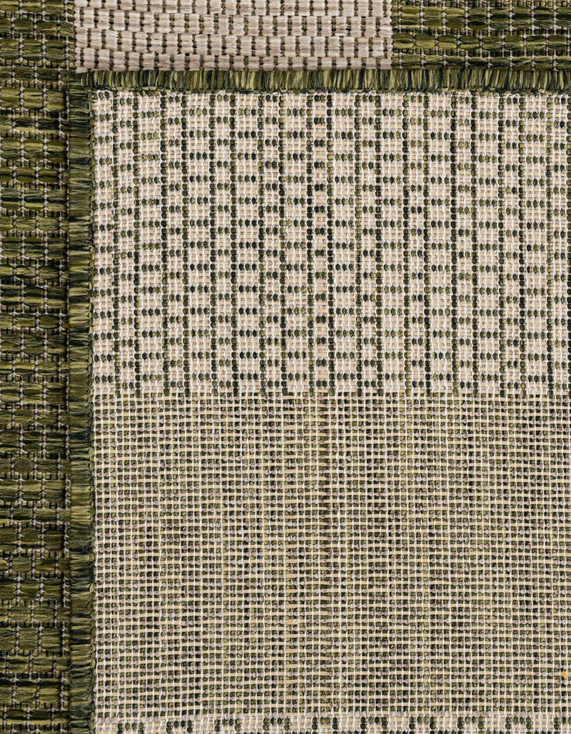 Seaside Stripes Collection Area Rug -  Veranda Rectangle Green  lifestyle 49