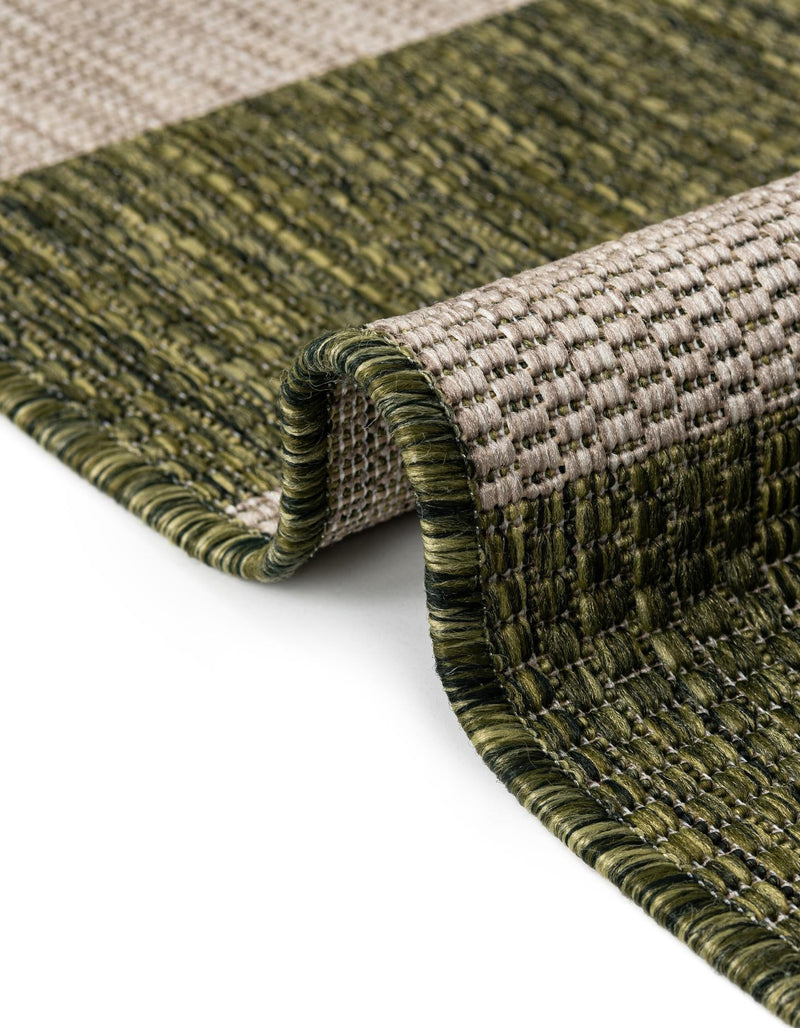 Seaside Stripes Collection Area Rug -  Veranda Rectangle Green  lifestyle 53