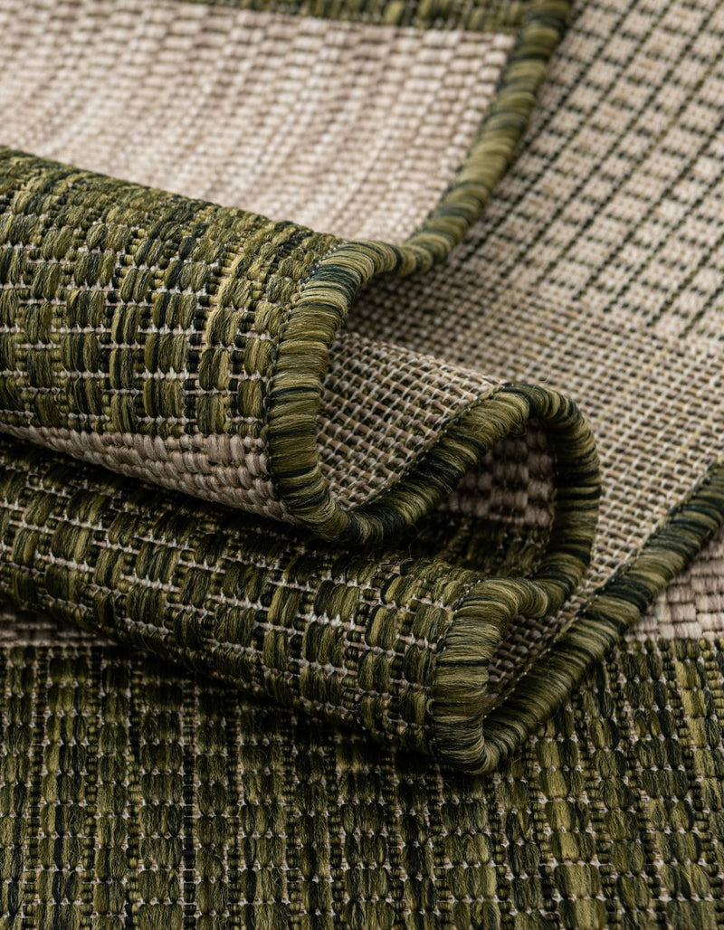 Seaside Stripes Collection Area Rug -  Veranda Rectangle Green  lifestyle 40