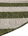 Patio Stripe Harmony Collection Area Rug -  Veranda Round Green  lifestyle 10