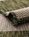 Patio Stripe Harmony Collection Area Rug -  Veranda Runner Green  lifestyle 10