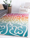 Seaside Embrace Collection Area Rug - Marina Rectangle Multi  lifestyle 2