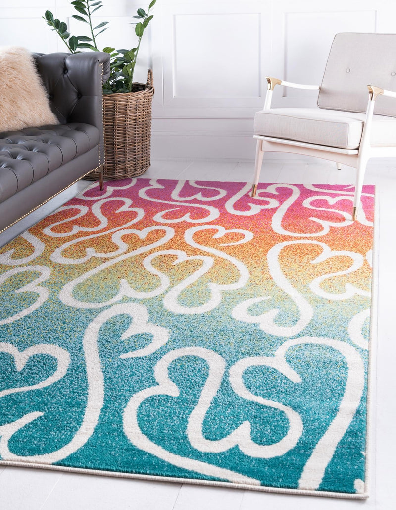 Seaside Embrace Collection Area Rug - Marina Rectangle Multi  lifestyle 2
