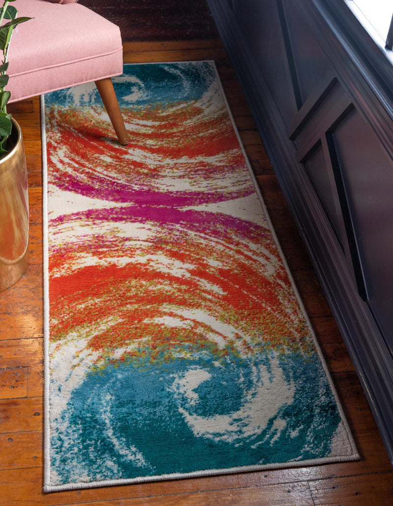 Seaside Embrace Collection Area Rug -  Harbor Runner Multi  lifestyle 23