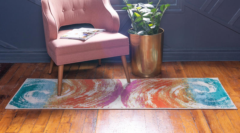 Seaside Embrace Collection Area Rug -  Harbor Runner Multi  lifestyle 27