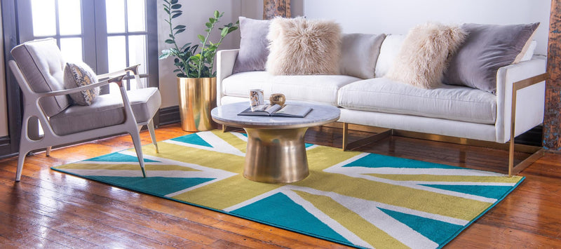 Seaside Embrace Collection Area Rug -  Oasis Rectangle Green  lifestyle 3