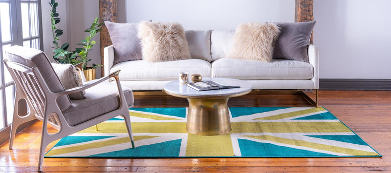 Seaside Embrace Collection Area Rug -  Oasis Rectangle Green  lifestyle 4