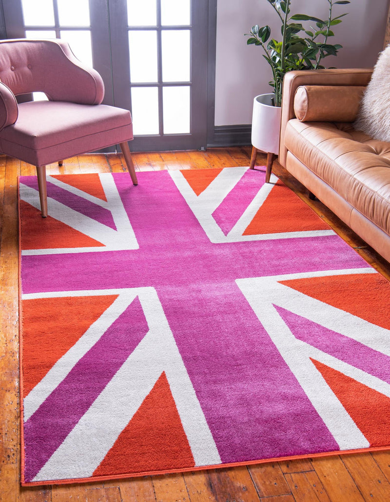 Seaside Embrace Collection Area Rug -  Oasis Rectangle Pink  lifestyle 4