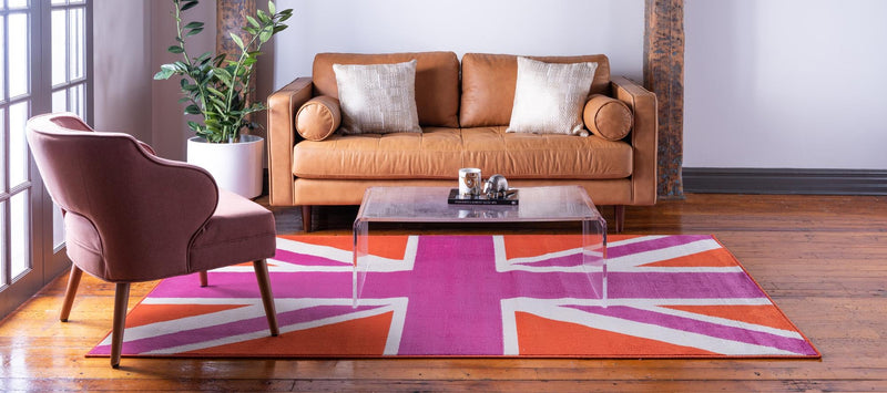 Seaside Embrace Collection Area Rug -  Oasis Rectangle Pink  lifestyle 8