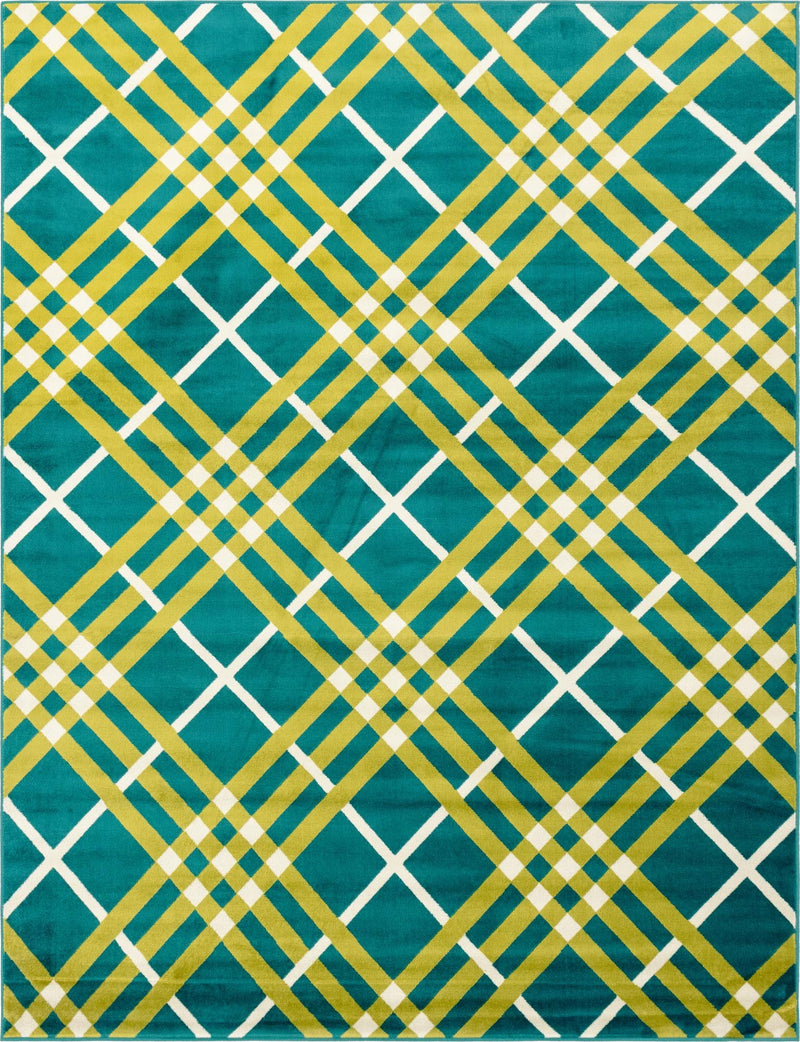 Seaside Embrace Collection Area Rug -  Shoreline Rectangle Green Main