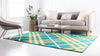 Seaside Embrace Collection Area Rug -  Shoreline Rectangle Green  lifestyle 5
