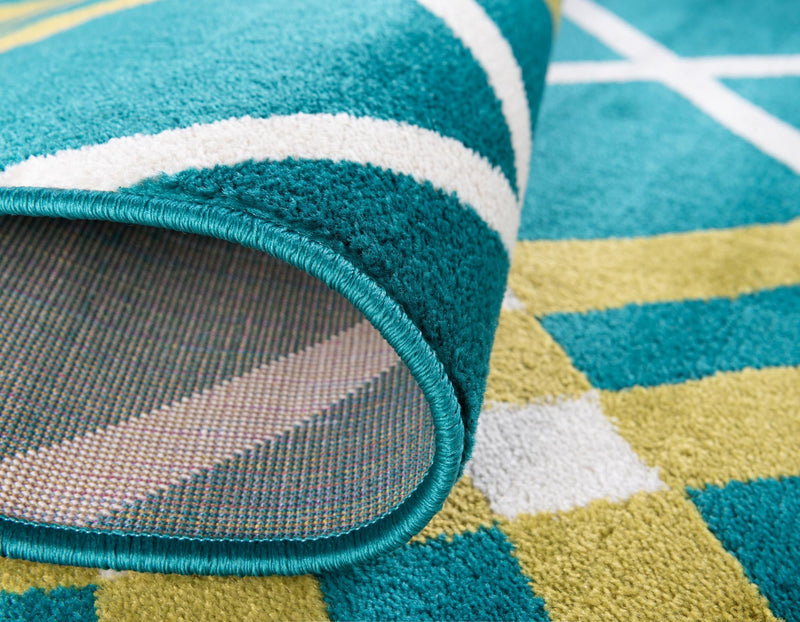 Seaside Embrace Collection Area Rug -  Shoreline Rectangle Green  lifestyle 13