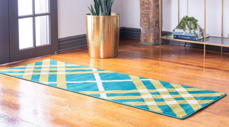 Seaside Embrace Collection Area Rug -  Shoreline Runner Green  lifestyle 23