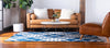 Seaside Embrace Collection Area Rug -  Shoreline Rectangle Navy Blue  lifestyle 11