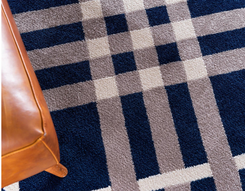 Seaside Embrace Collection Area Rug -  Shoreline Rectangle Navy Blue  lifestyle 17