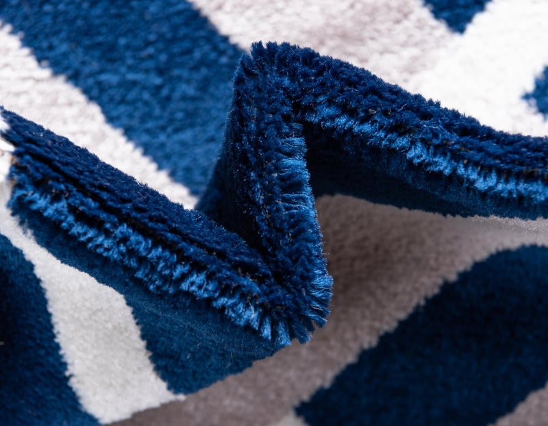 Seaside Embrace Collection Area Rug -  Shoreline Rectangle Navy Blue  lifestyle 23