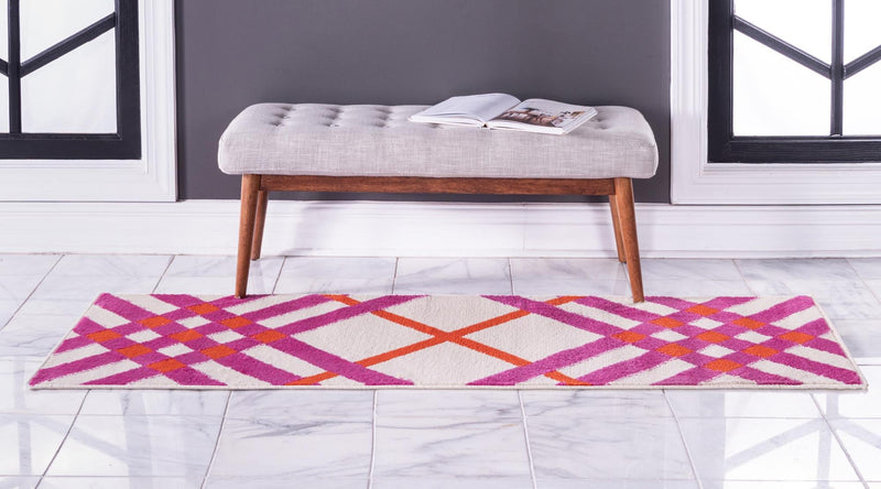 Seaside Embrace Collection Area Rug -  Shoreline Runner White  lifestyle 40