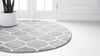 Lattice Garden Collection Area Rug -  Pergolatown (Light Gray) Round Light Gray  lifestyle 2