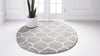 Lattice Garden Collection Area Rug -  Pergolatown (Light Gray) Round Light Gray  lifestyle 3