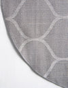 Lattice Garden Collection Area Rug -  Pergolatown (Light Gray) Round Light Gray  lifestyle 9